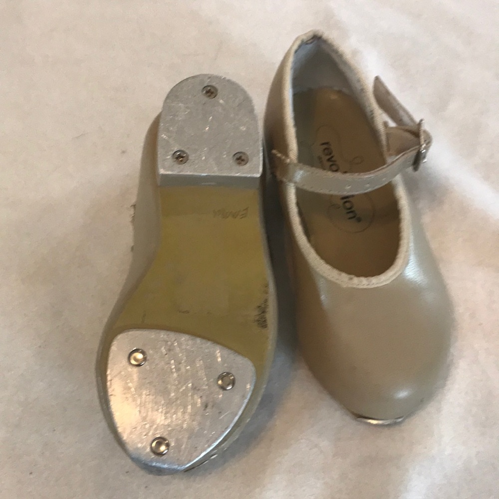 Toddler Tan Tap Shoes Size 10